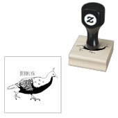 Afbeelding van de cartoon van de monale vogel uit  rubberstempel (Gestempeld)