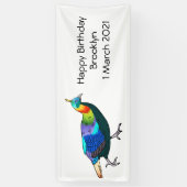 Afbeelding van de cartoon van de monale vogel uit  spandoek (Verticaal)