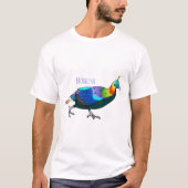 Afbeelding van de cartoon van de monale vogel uit  t-shirt (Voorkant)