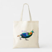 Afbeelding van de cartoon van de monale vogel uit  tote bag (Achterkant)