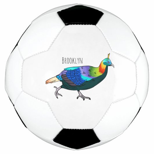Afbeelding van de cartoon van de monale vogel uit voetbal (Voorkant)