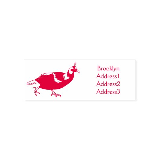 Afbeelding van de cartoon van de monale vogel uit  zelfinktende stempel (Design)