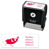 Afbeelding van de cartoon van de monale vogel uit  zelfinktende stempel (In situ)