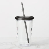 Afbeelding van de cartoon van de olifantenvoetbals acryl drinkbeker (Links)