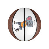 Afbeelding van de cartoon van de olifantenvoetbals basketbal (Verticaal)