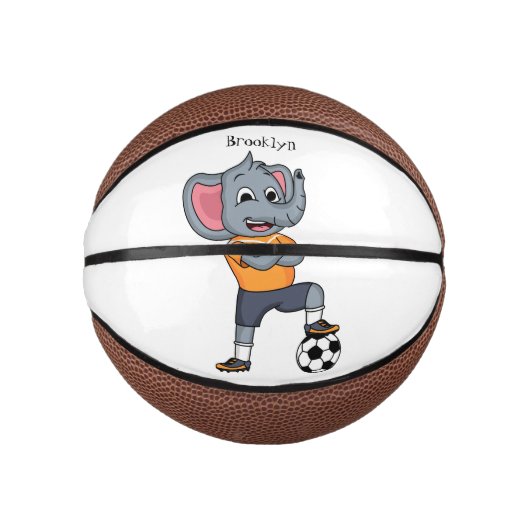 Afbeelding van de cartoon van de olifantenvoetbals basketbal (Voorkant)