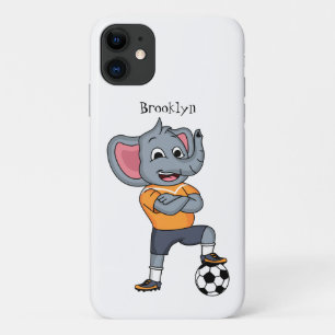 Afbeelding van de cartoon van de olifantenvoetbals Case-Mate iPhone case