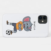 Afbeelding van de cartoon van de olifantenvoetbals Case-Mate iPhone case (Achterkant (horizontaal))