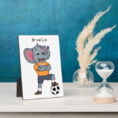 Afbeelding van de cartoon van de olifantenvoetbals fotoplaat (Zijkant)