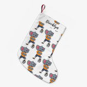Afbeelding van de cartoon van de olifantenvoetbals kleine kerstsok (Voorkant (Hangend))