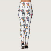 Afbeelding van de cartoon van de olifantenvoetbals leggings (Achterkant)
