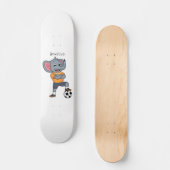 Afbeelding van de cartoon van de olifantenvoetbals persoonlijk skateboard (Voorkant)