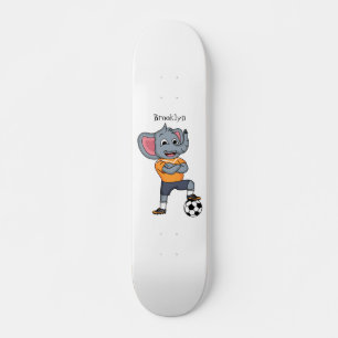 Afbeelding van de cartoon van de olifantenvoetbals persoonlijk skateboard