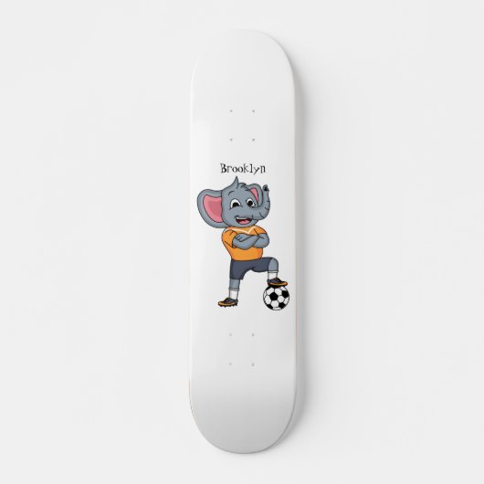 Afbeelding van de cartoon van de olifantenvoetbals persoonlijk skateboard (Voorkant)