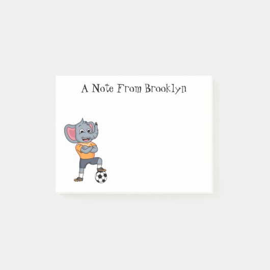 Afbeelding van de cartoon van de olifantenvoetbals post-it® notes (Voorkant)