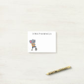 Afbeelding van de cartoon van de olifantenvoetbals post-it® notes (Op bureau)