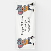Afbeelding van de cartoon van de olifantenvoetbals spandoek (Verticaal)