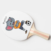 Afbeelding van de cartoon van de olifantenvoetbals tafeltennisbatje (Zijkant)