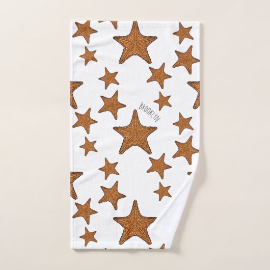 Afbeelding van de cartoon van de Starfish Bad Handdoek (Handdoek)