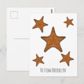 Afbeelding van de cartoon van de Starfish Briefkaart (Voorkant / Achterkant)