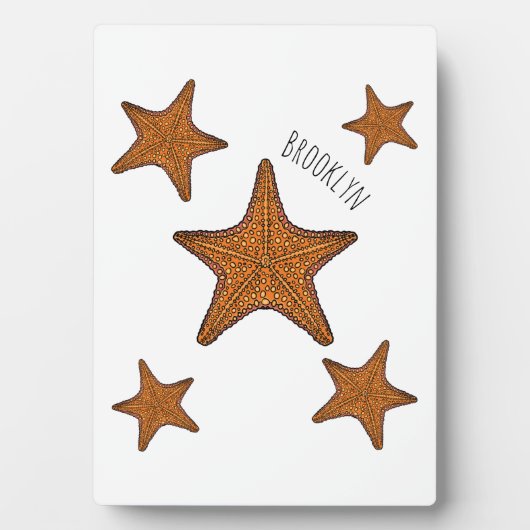 Afbeelding van de cartoon van de Starfish Fotoplaat (voorkant)