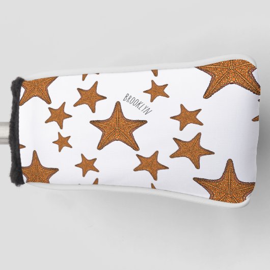 Afbeelding van de cartoon van de Starfish Golfheadcover (Voorkant)