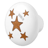 Afbeelding van de cartoon van de Starfish Keramische Knop (Rechts)