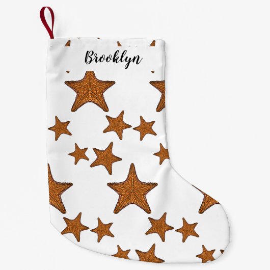 Afbeelding van de cartoon van de Starfish Kleine Kerstsok (Voorkant)