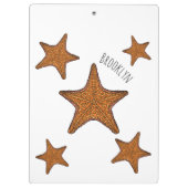Afbeelding van de cartoon van de Starfish Klembord (Achterkant)