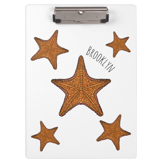 Afbeelding van de cartoon van de Starfish Klembord (Voorkant)