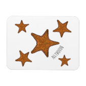 Afbeelding van de cartoon van de Starfish Magneet (Horizontaal)