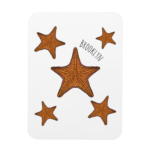Afbeelding van de cartoon van de Starfish Magneet (Verticaal)