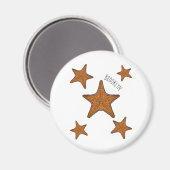 Afbeelding van de cartoon van de Starfish Magneet (Voorkant / Achterkant)