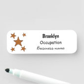 Afbeelding van de cartoon van de Starfish Naamplaatje (In situ)