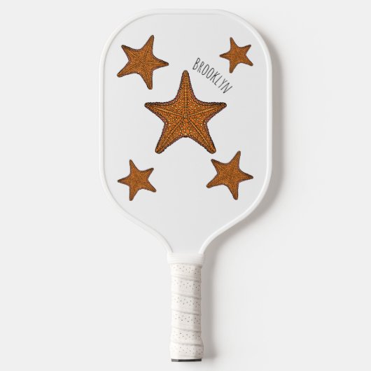 Afbeelding van de cartoon van de Starfish Pickleball Paddle (Voorkant)