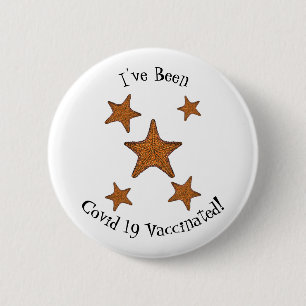 Afbeelding van de cartoon van de Starfish Ronde Button 5,7 Cm