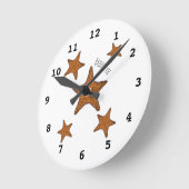 Afbeelding van de cartoon van de Starfish Ronde Klok (Hoek)