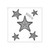 Afbeelding van de cartoon van de Starfish Rubberstempel (Afrduk)