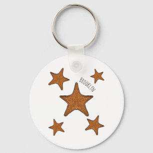 Afbeelding van de cartoon van de Starfish Sleutelhanger