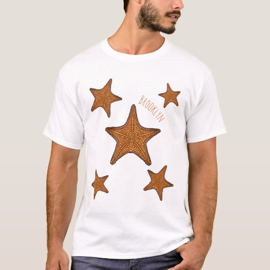 Afbeelding van de cartoon van de Starfish T-shirt (Voorkant)