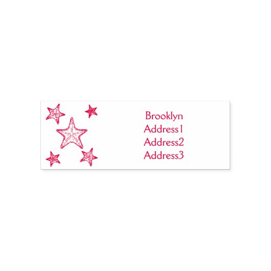 Afbeelding van de cartoon van de Starfish Zelfinktende Stempel (Design)