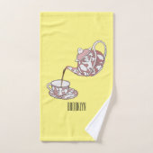 Afbeelding van de cartoon van de teacup-set bad handdoek (Handdoek)