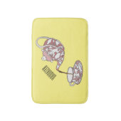 Afbeelding van de cartoon van de teacup-set badmat (Voorkant Verticaal)