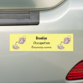 Afbeelding van de cartoon van de teacup-set bumpersticker (Op auto)