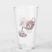 Afbeelding van de cartoon van de teacup-set glas (Achterkant)