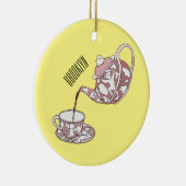 Afbeelding van de cartoon van de teacup-set keramisch ornament (Rechts)