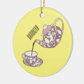 Afbeelding van de cartoon van de teacup-set keramisch ornament (Links)