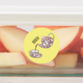 Afbeelding van de cartoon van de teacup-set labels (Aangebracht)