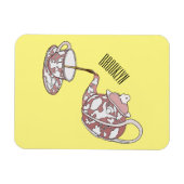 Afbeelding van de cartoon van de teacup-set magneet (Horizontaal)
