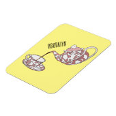 Afbeelding van de cartoon van de teacup-set magneet (Linkerzijde)